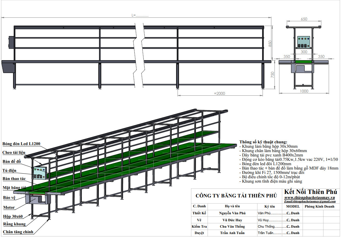 Bản vẽ băng tải lắp ráp Bản vẽ băng tải lắp ráp