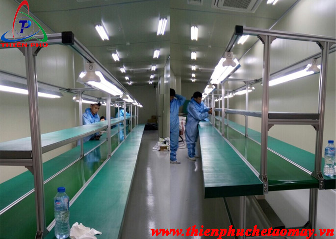 Băng tải lắp ráp linh kiện điện tử